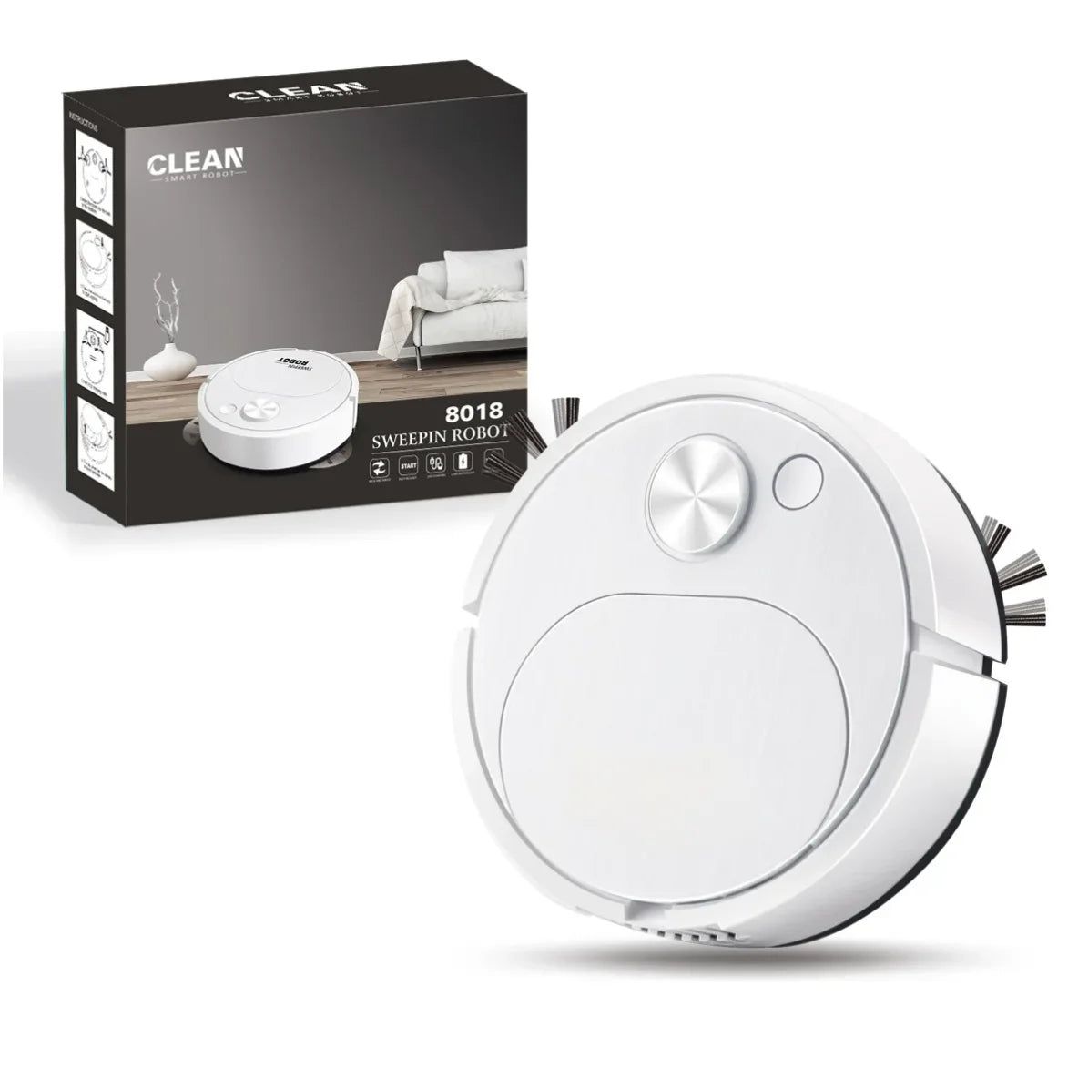 Robot aspirateur 3-en-1 | Aspire, Balaye & Nettoie automatiquement