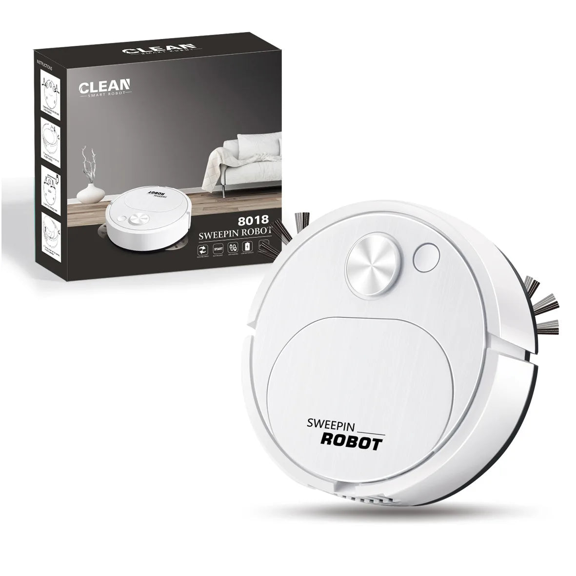 Robot aspirateur 3-en-1 | Aspire, Balaye & Nettoie automatiquement